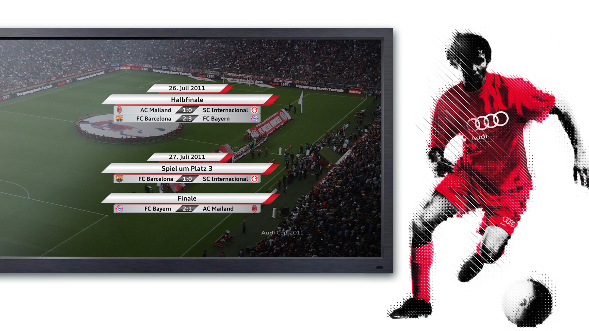 Audi Cup 2013 On Air Design Fußball FX